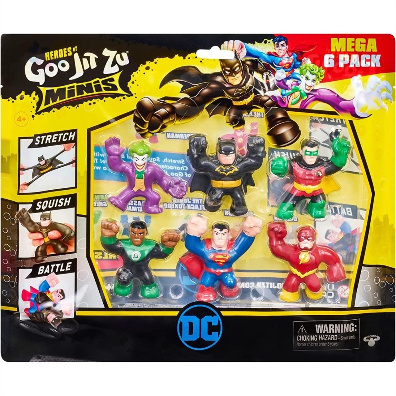 Heroes of Goo Jit Zu nyújtható mini akciófigurák - DC hős 6 db-os szett
