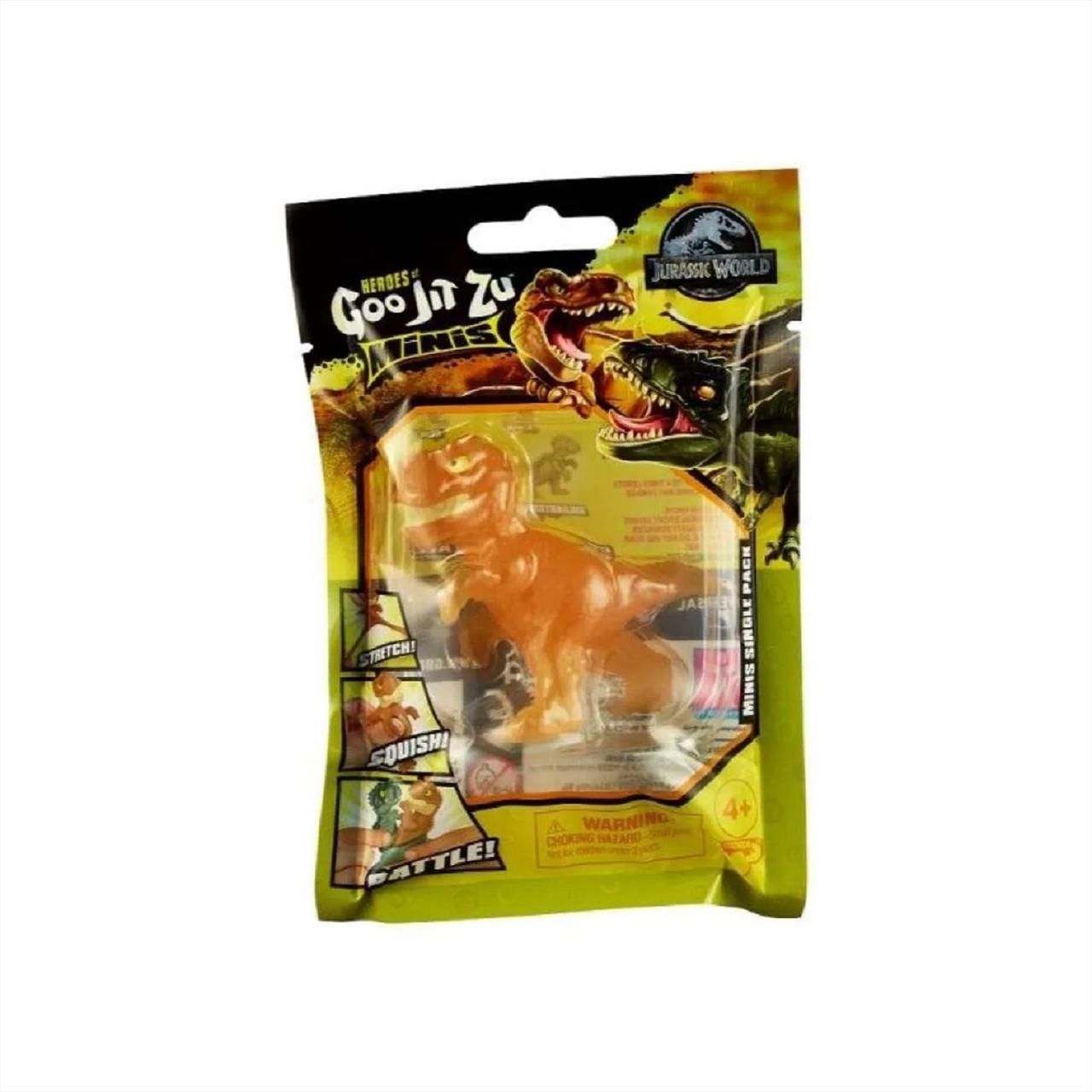 Heroes of Goo Jit Zu nyújtható mini akciófigurák - Jurassic World dinó - T-Rex Amber