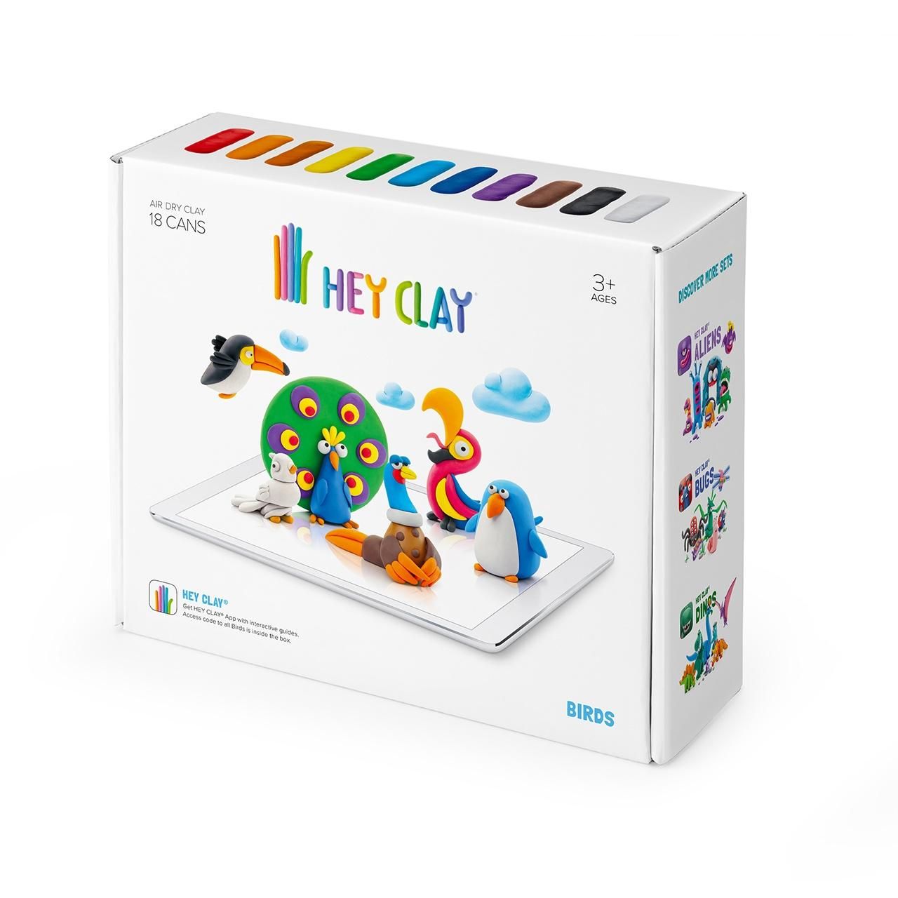 Hey Clay nagy gyurma szett - madarak