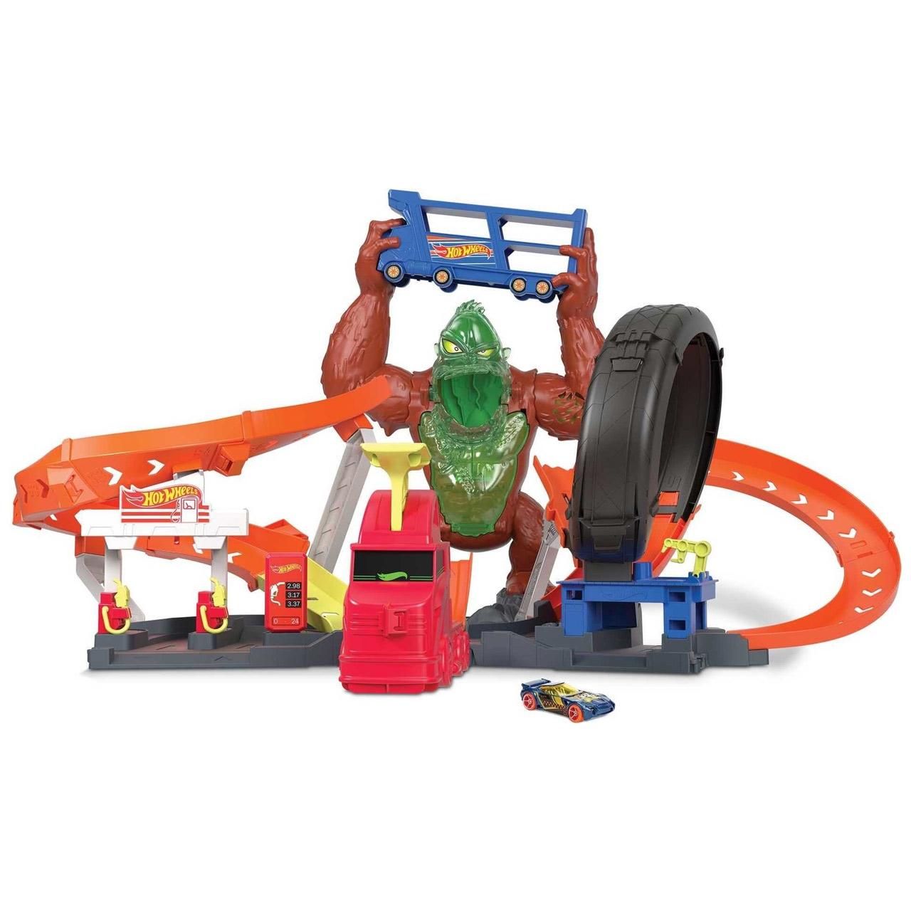 Hot Wheels City Tomboló gorilla játékszett