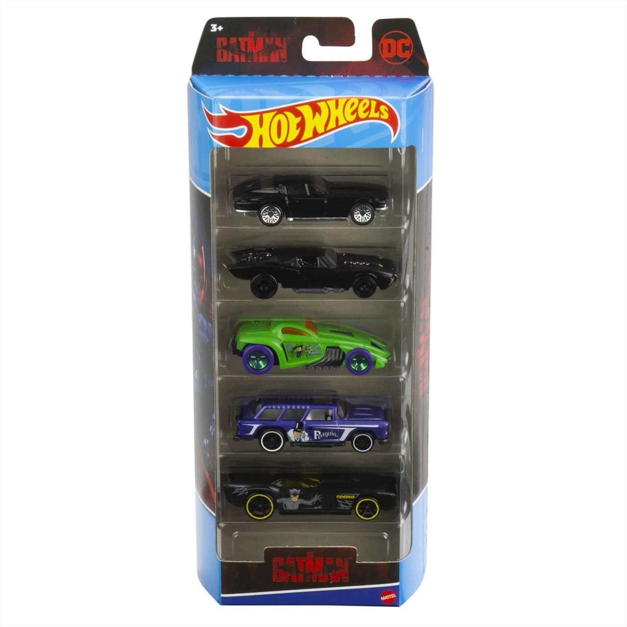 Hot Wheels kisautók 5 db-os szett - Batman, többféle (HGN22)
