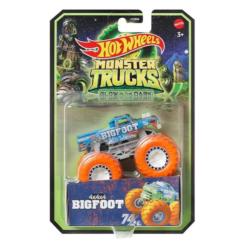 Hot Wheels Monster Truck sötétben világító autó - Bigfoot 4x4x4