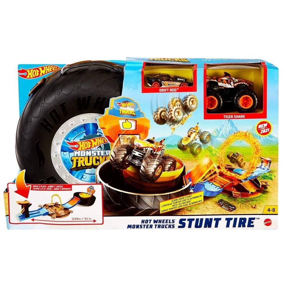 Hot Wheels Monster Trucks kaszkadőr kerék játékszett
