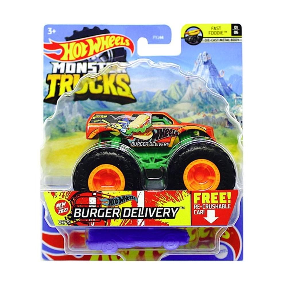Hot Wheels Monster Trucks kisautó 1:64 - Burger Delivery