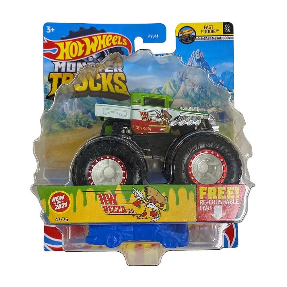 Hot Wheels Monster Trucks kisautó 1:64 - Pizza Co.