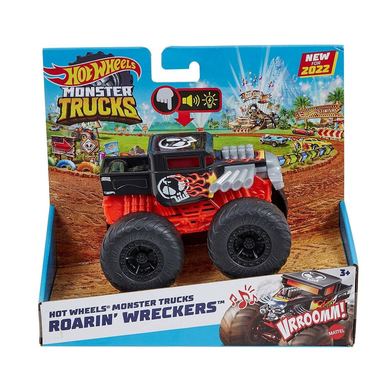 Hot Wheels Monster Trucks kisautó fényekkel és hangokkal 1:43 - Boneshaker (HDX60/HDX61)