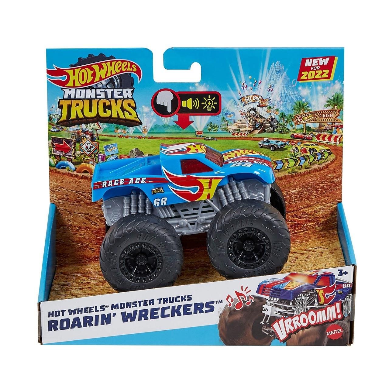 Hot Wheels Monster Trucks kisautó fényekkel és hangokkal 1:43 - Race Ace (HDX60/HDX63)