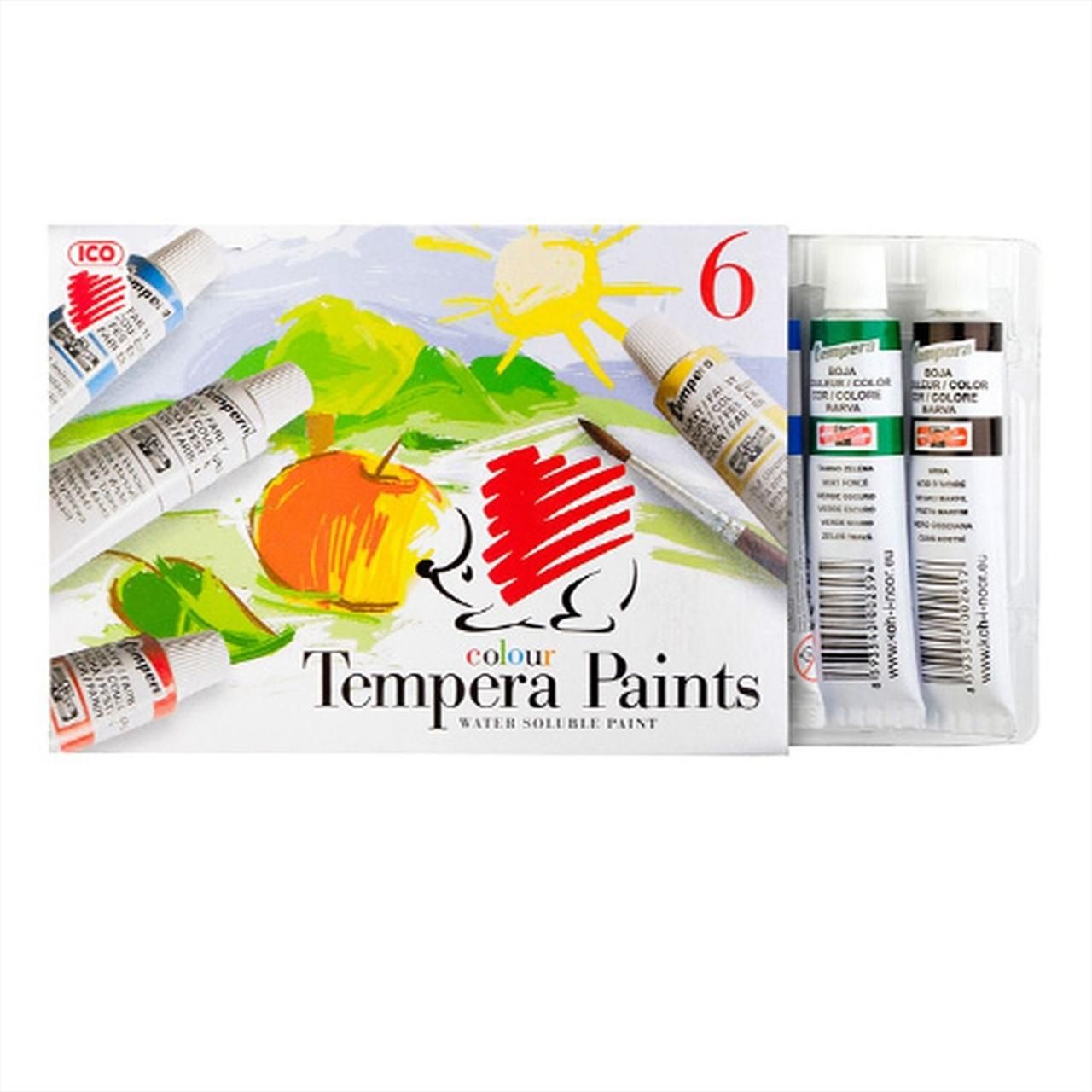 ICO Süni tempera színes 6 db-os, 16 ml