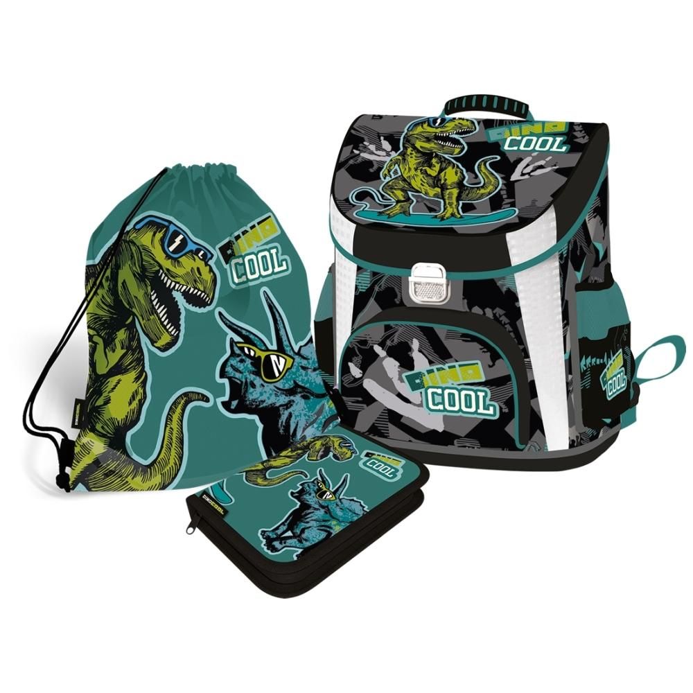 Iskolatáska Prémium 3 db-os szett - Dino Cool