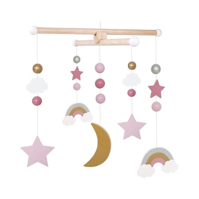 Jabadabado Szivárványos kiságyforgó, rózsaszín-arany