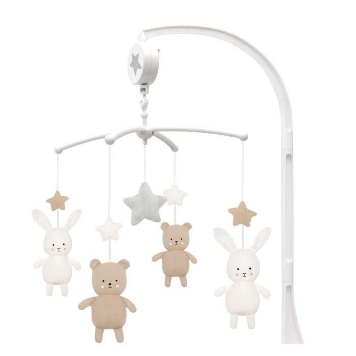 Jabadabado Zenélő kiságyforgó, macik és nyuszik