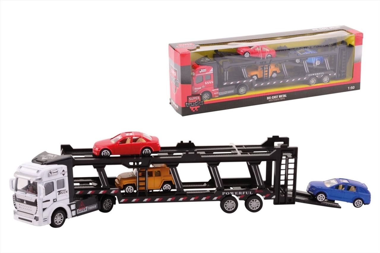 Johntoy Autószállító kamion 3 autóval (2 féle)