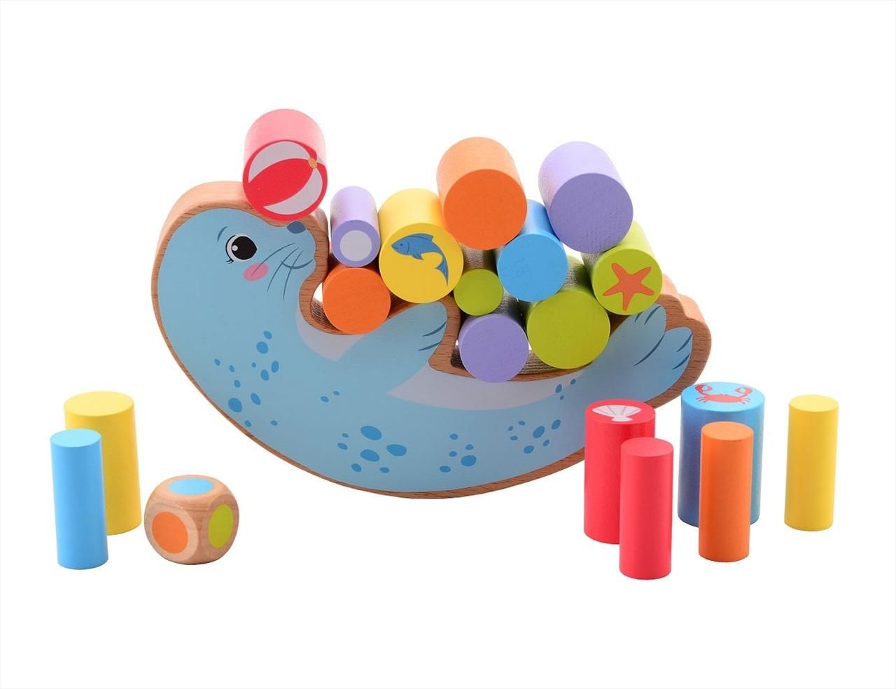 Johntoy Jouéco fóka egyensúlyozó fajáték 20 db-os