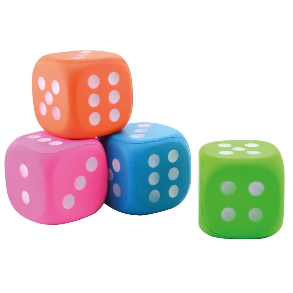 Johntoy Szivacs dobókocka bébijáték 12 cm (4 féle)