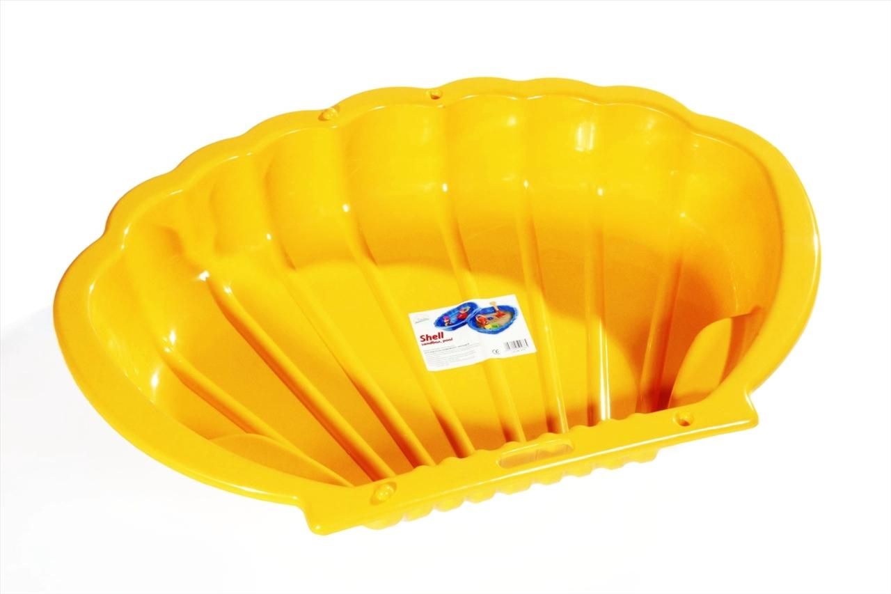 Kagyló homokozó, medence 1 db - sárga