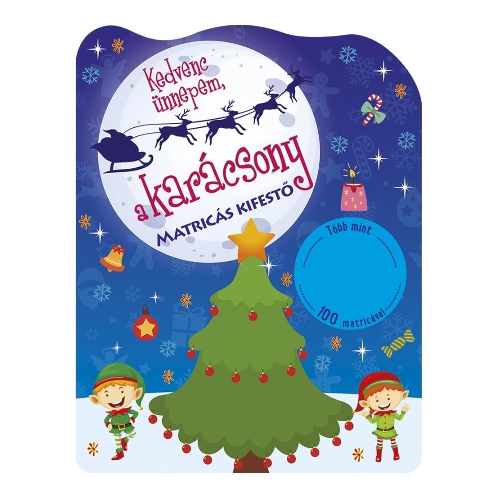 Kedvenc ünnepem, a karácsony matricás kifestő
