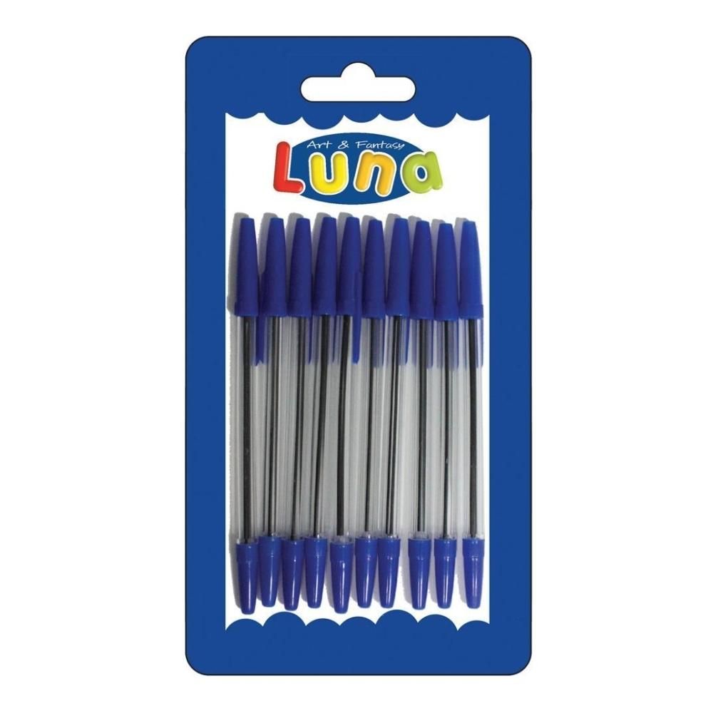 Kék színű golyóstoll szett, 10 db-os