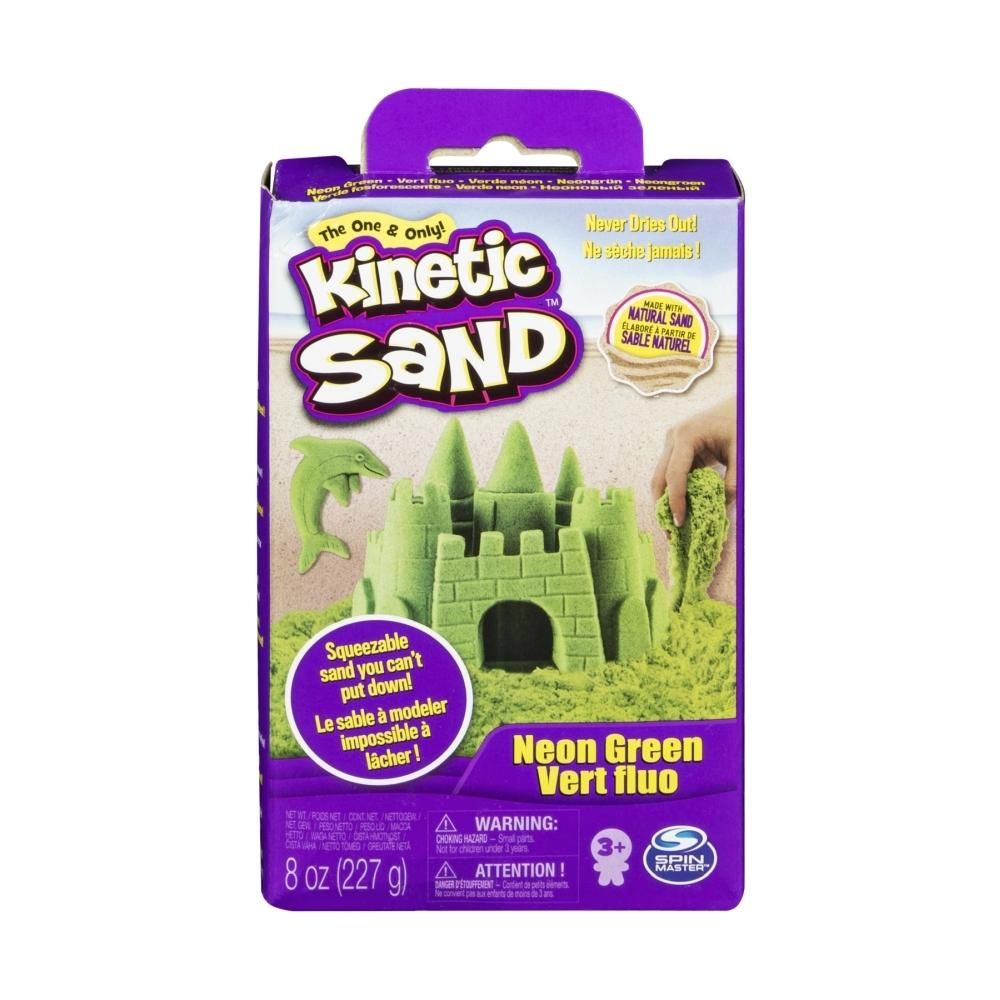 Kinetic Sand Homokgyurma dobozban 0,24 l - neonzöld