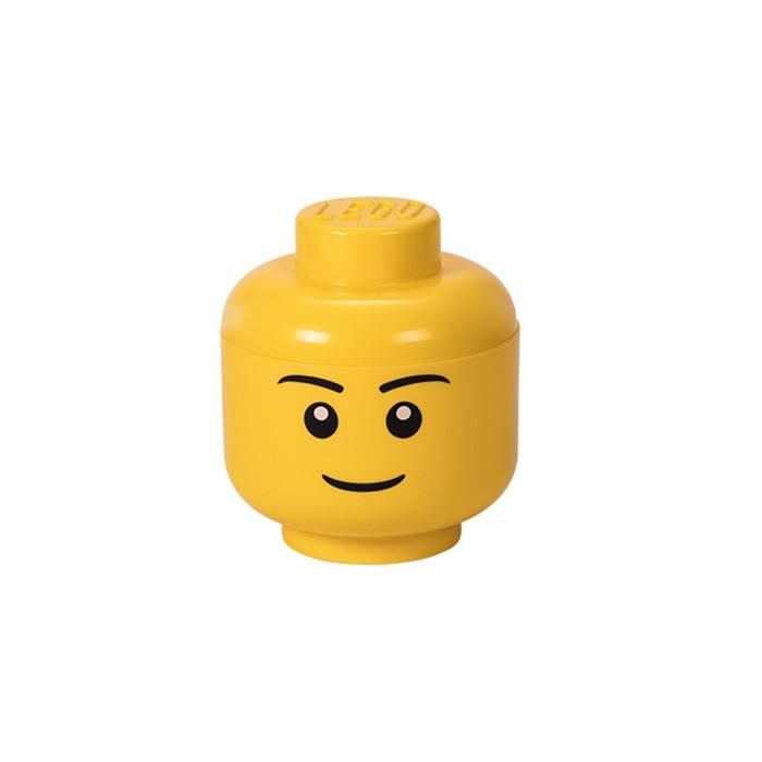 LEGO kocka fej tároló, kicsi - fiú arc