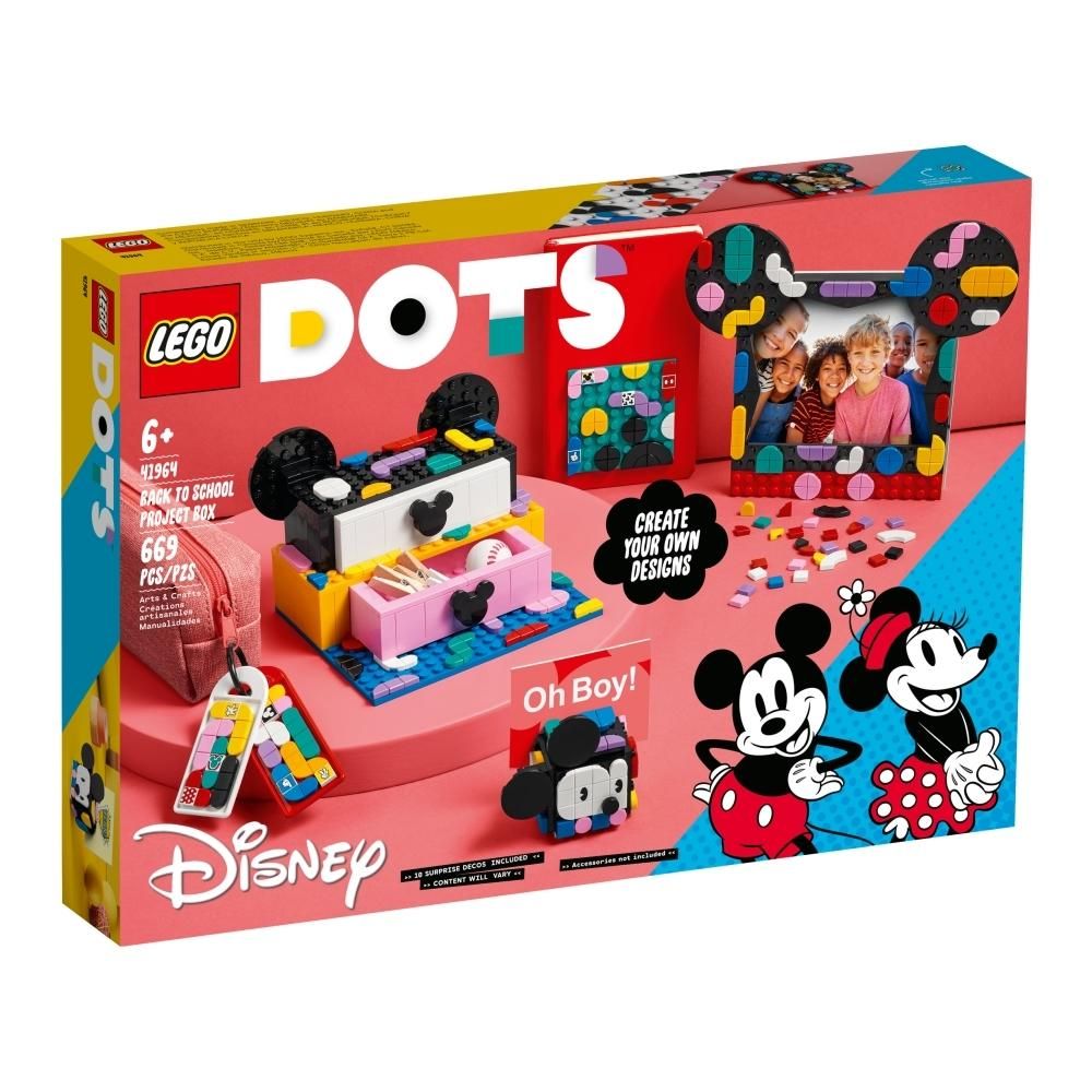 LEGO® DOTS 41964 Mickey egér és Minnie egér tanévkezdő doboz