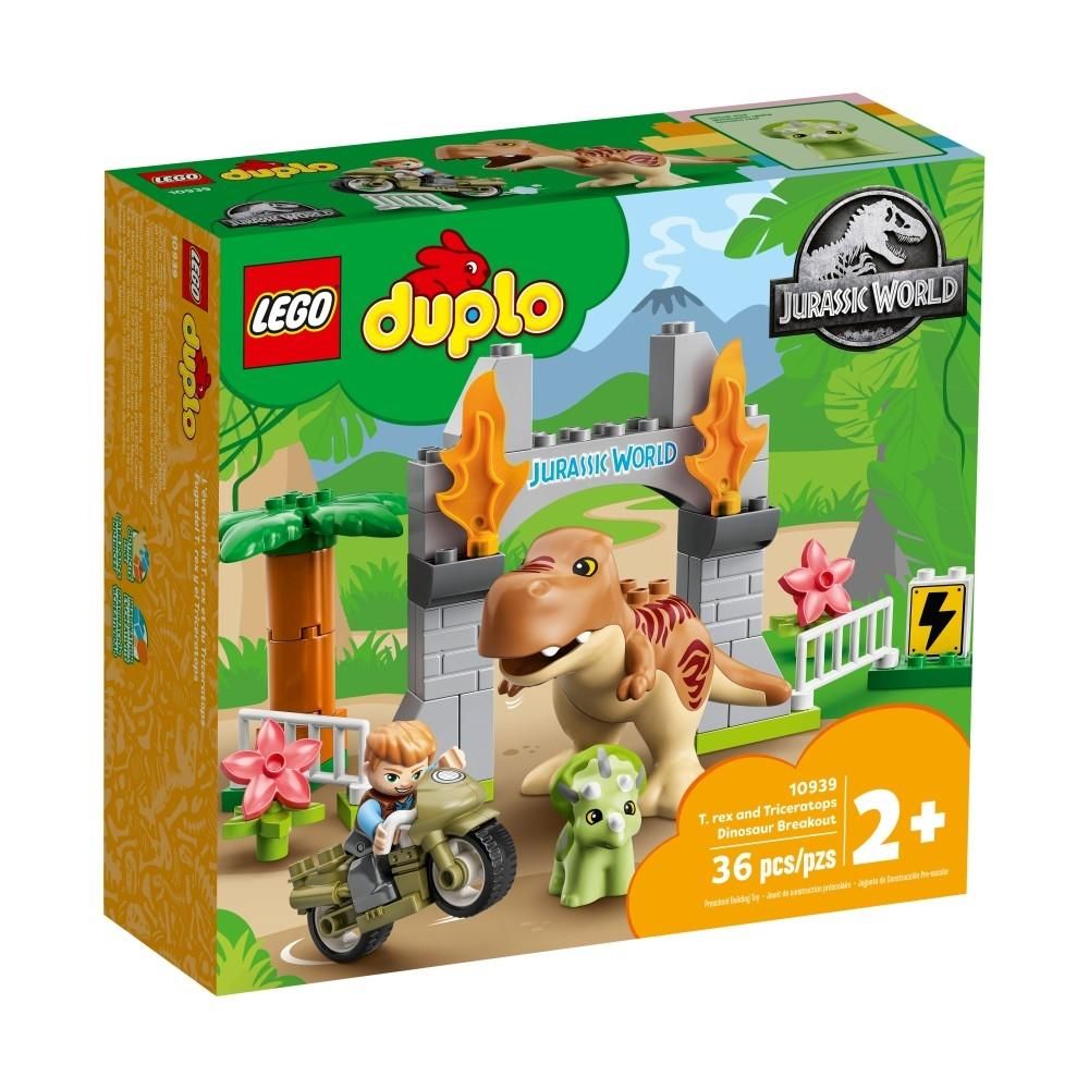 LEGO® DUPLO® 10939 T. rex és Triceratops dinoszaurusz szökés