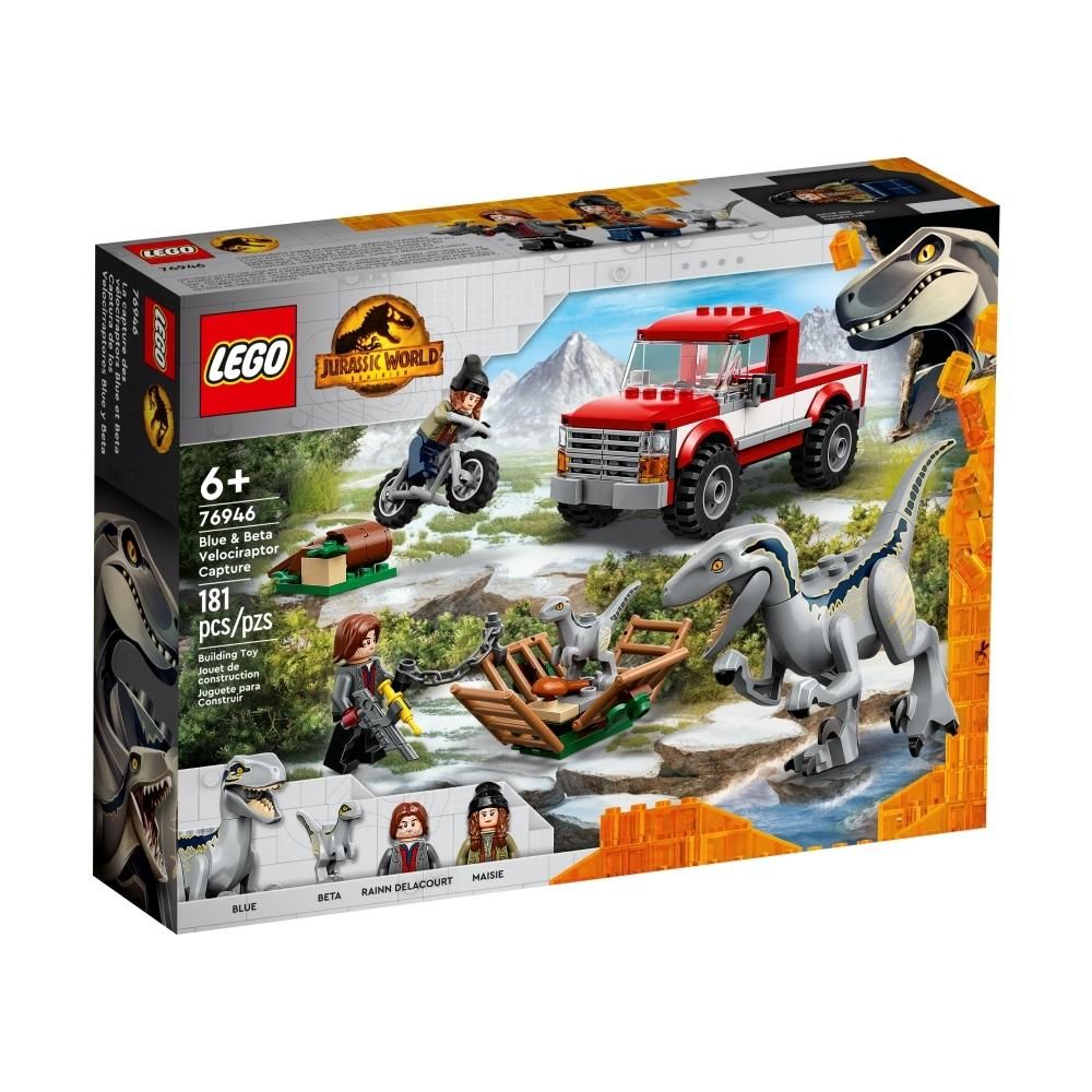 LEGO® Jurassic World 76946 Kék és Béta Velociraptorok elfogása