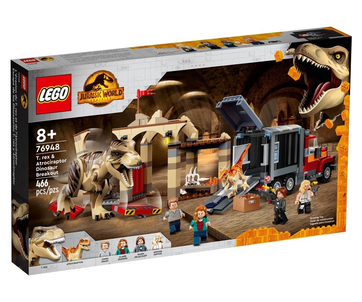 LEGO® Jurassic World 76948 T-Rex és Atrociraptor dinoszaurusz szökése