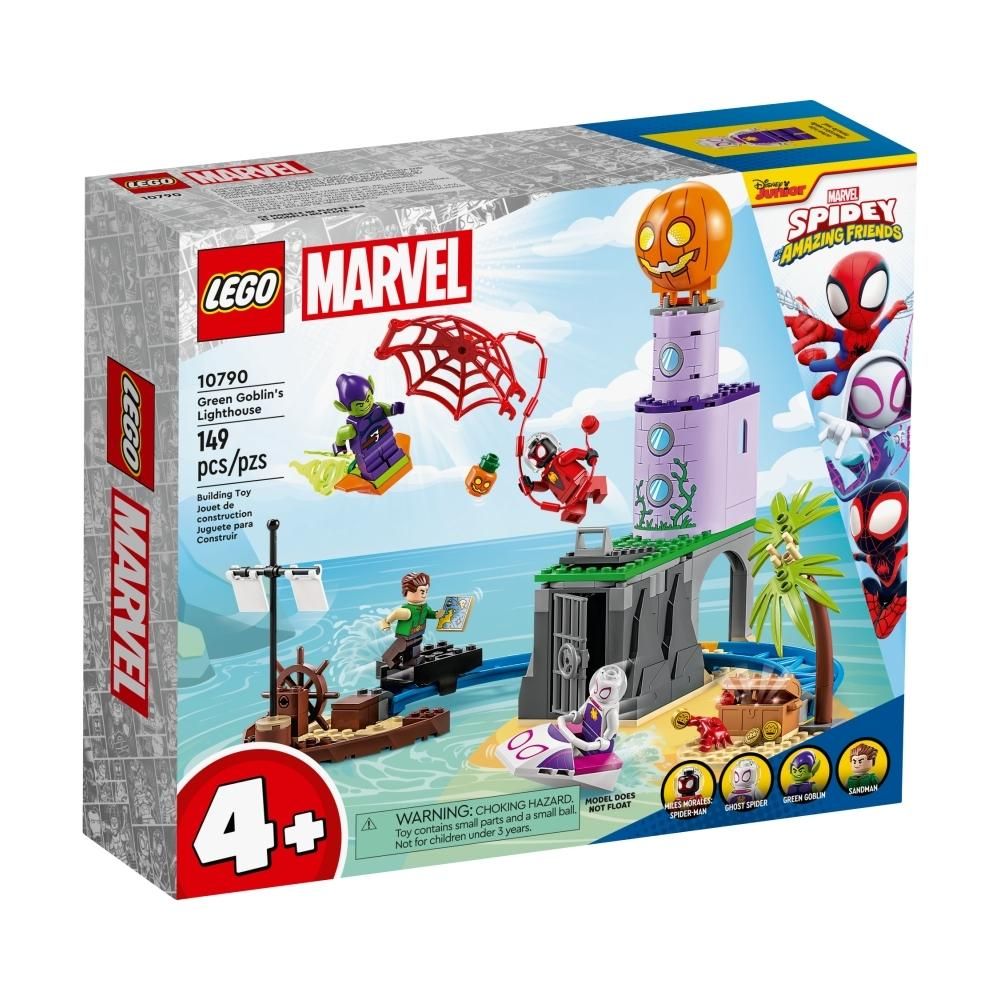 LEGO® Marvel 10790 Pókcsapat a Zöld Manó világítótornyánál
