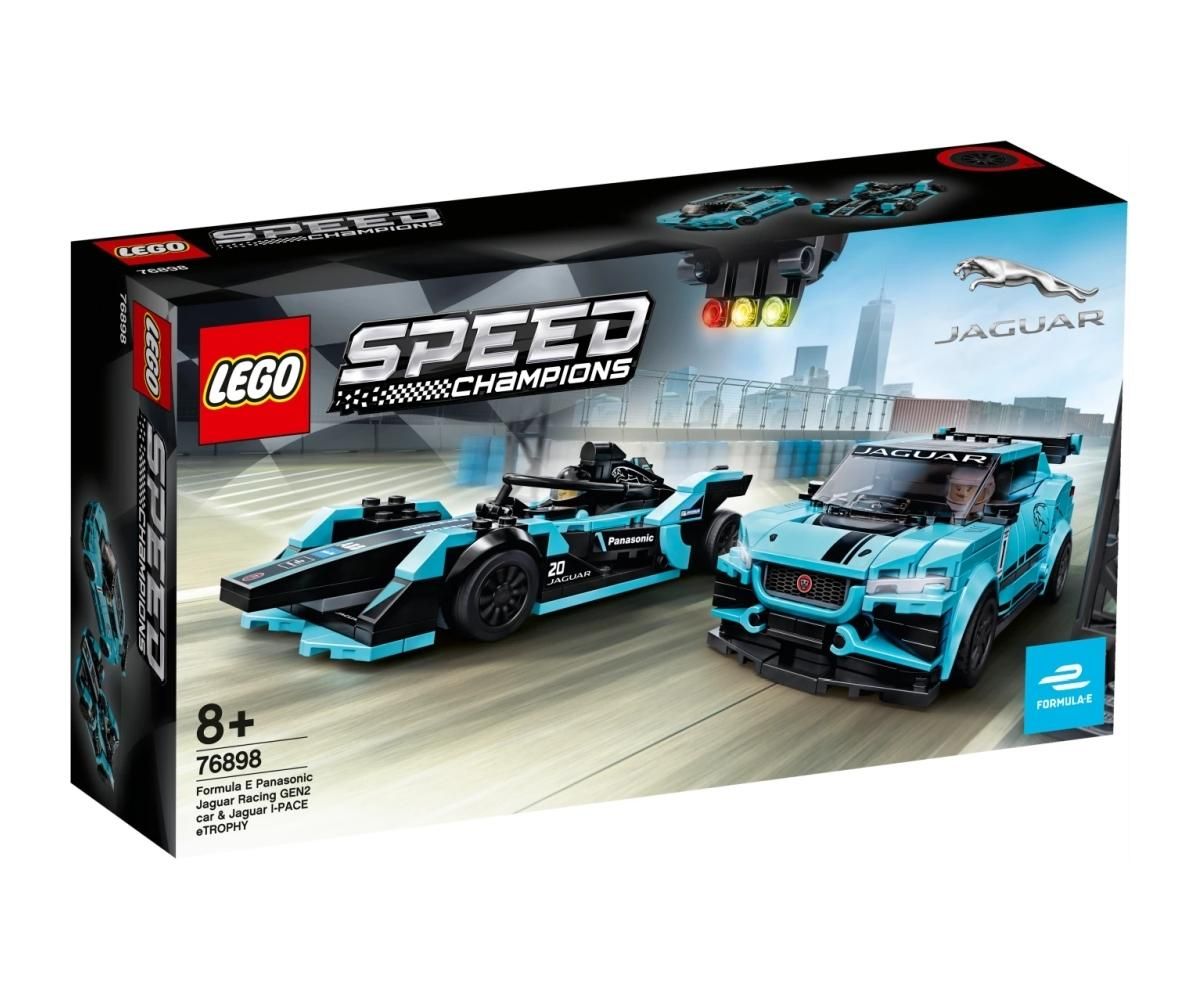 LEGO® Speed Champions 76898 Formula E Panasonic Jaguar Racing GEN2 car & Jaguar I-PACE eTROPHY