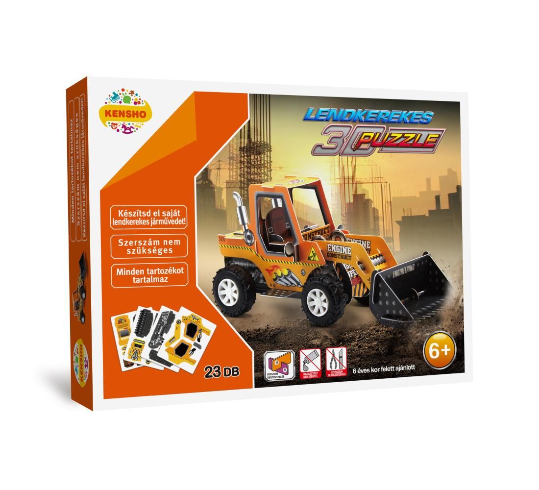 Lendkerekes 3D puzzle - nagy markoló