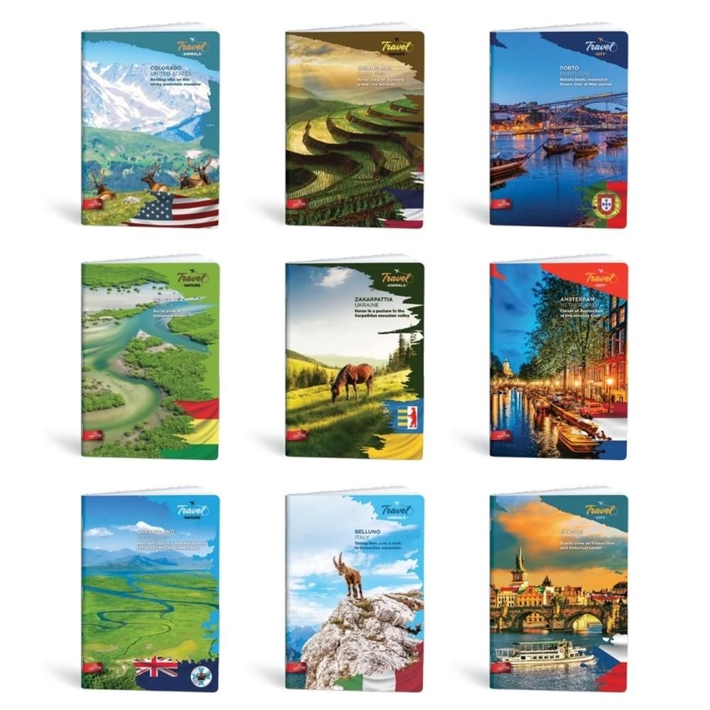 Lipamill Travel füzet tűzött A4, 40+2 lapos, vonalas (többféle)
