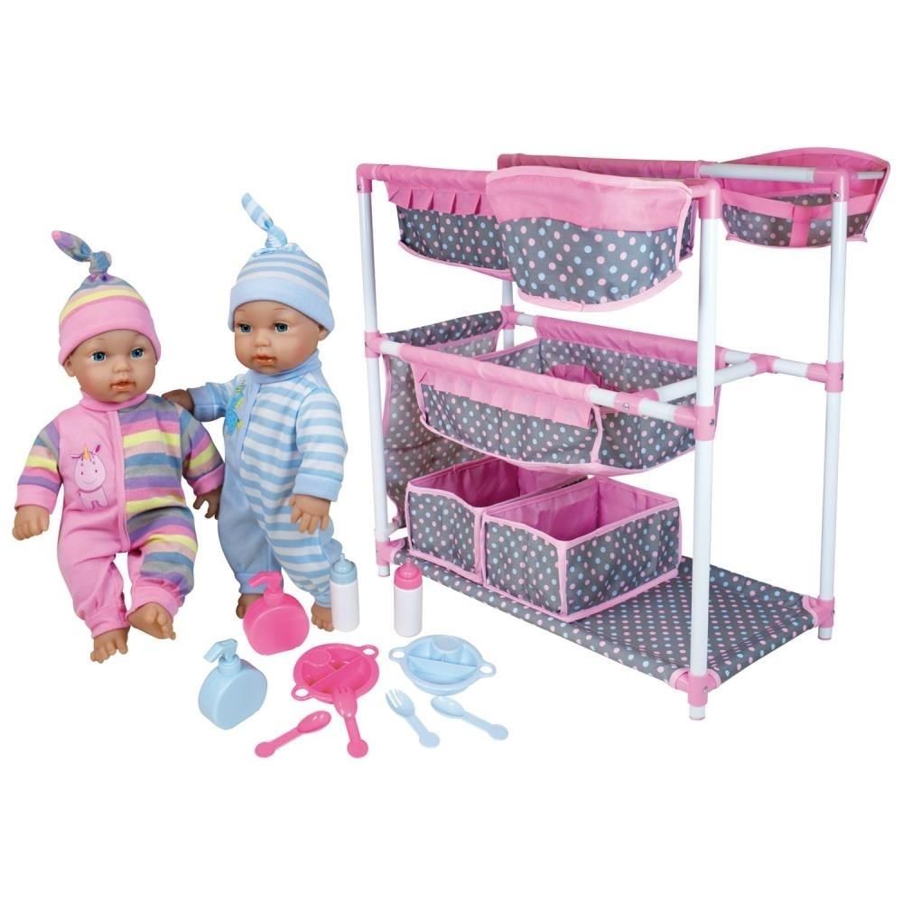 Lissi ikerbabák 28 cm, babaápoló központtal