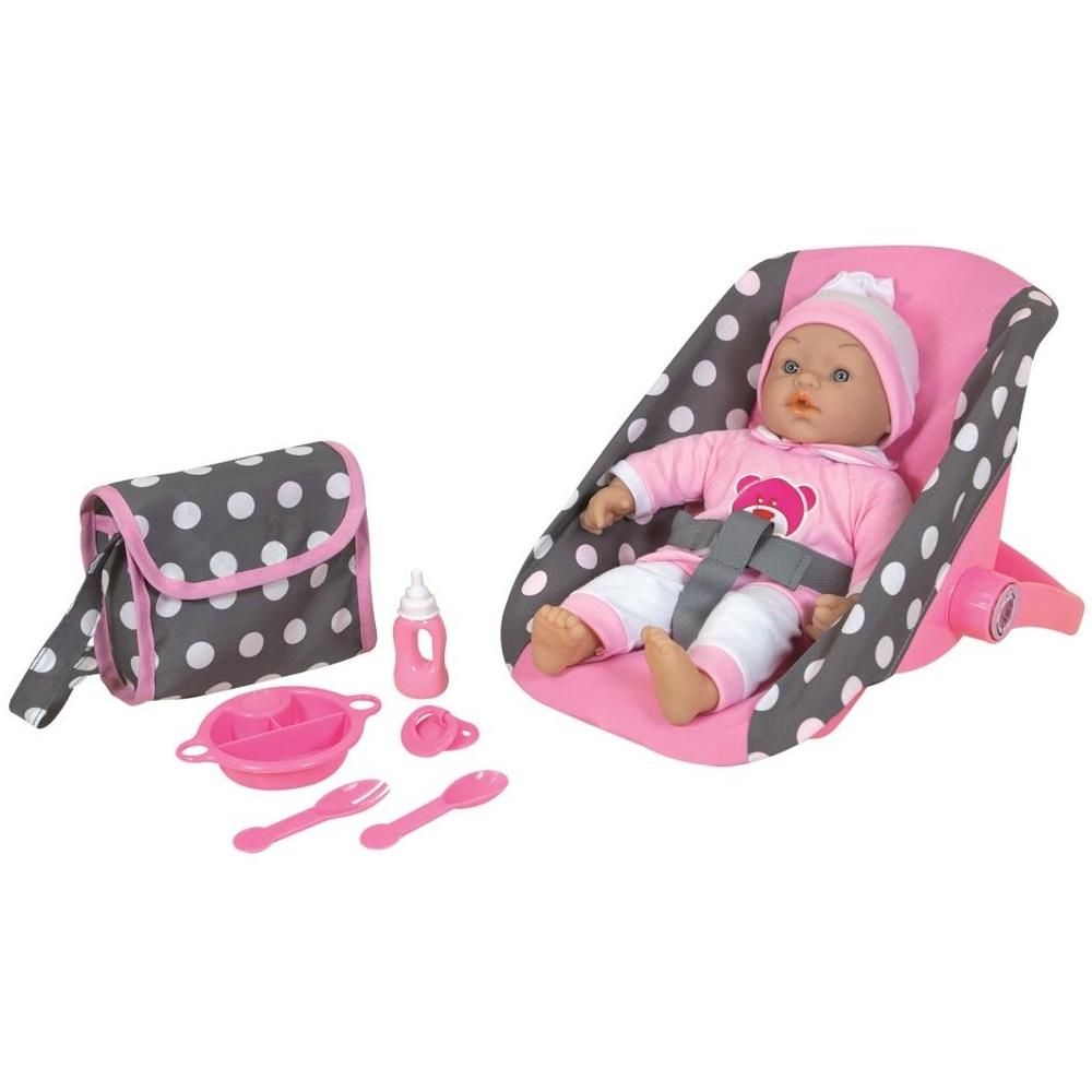 Lissi játékbaba 28 cm, babahordozóval