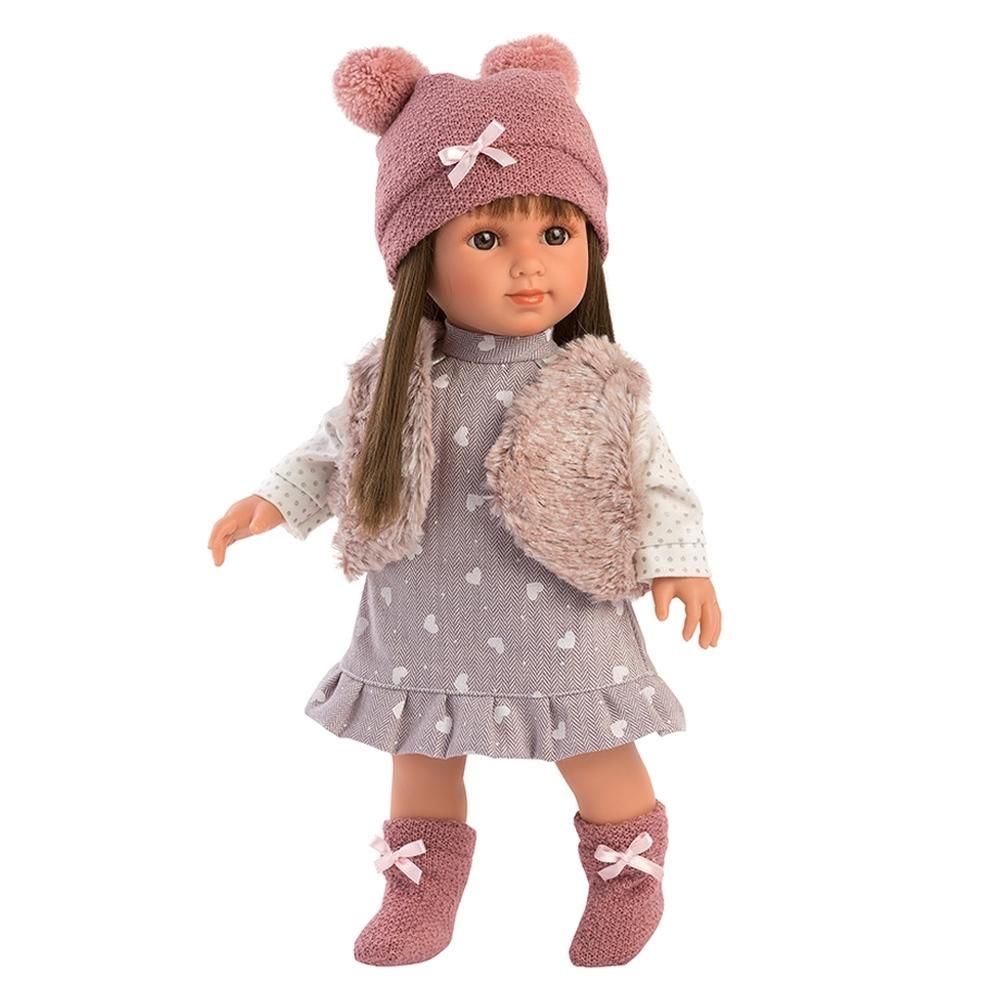 Llorens Sara baba szívecskés ruhával 35 cm