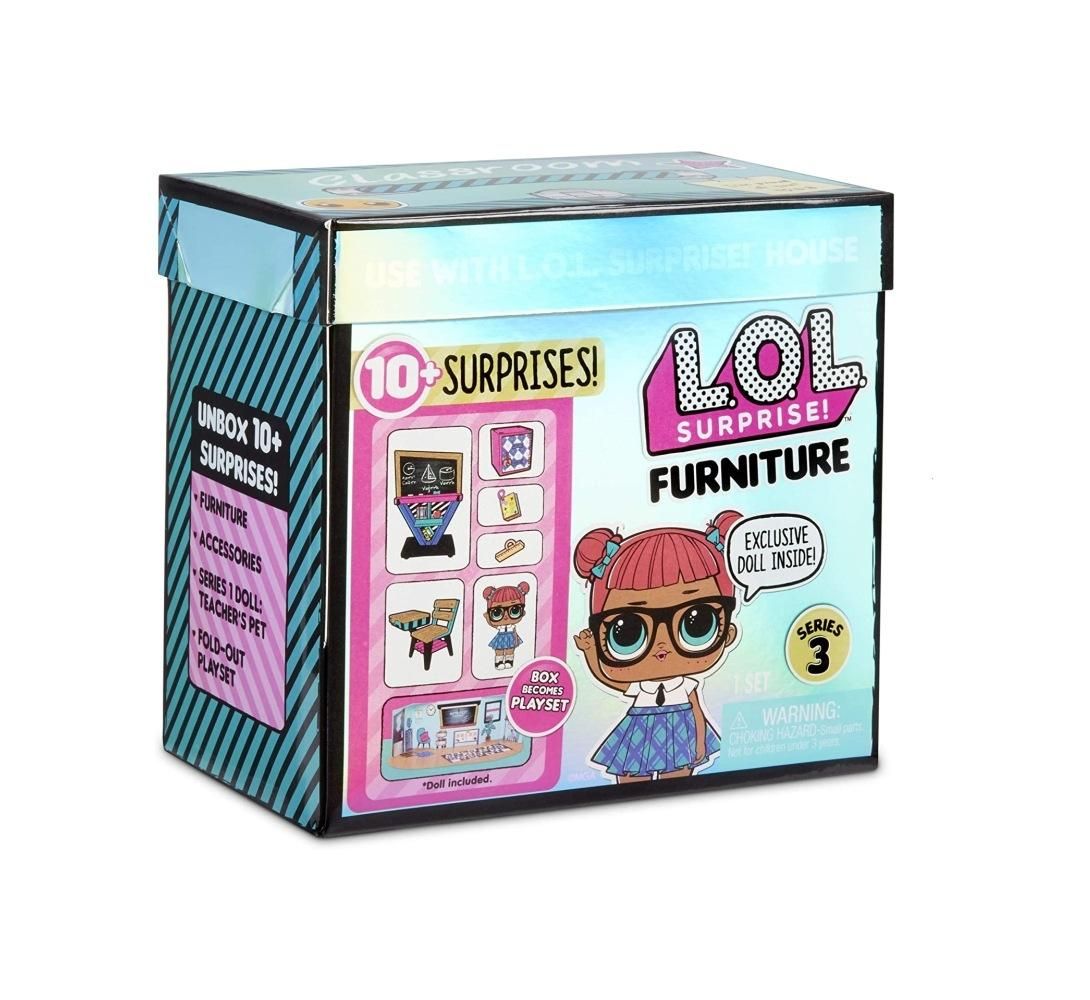 L.O.L Surprise: Furniture S3 játékszett bútorral és babával - tanterem