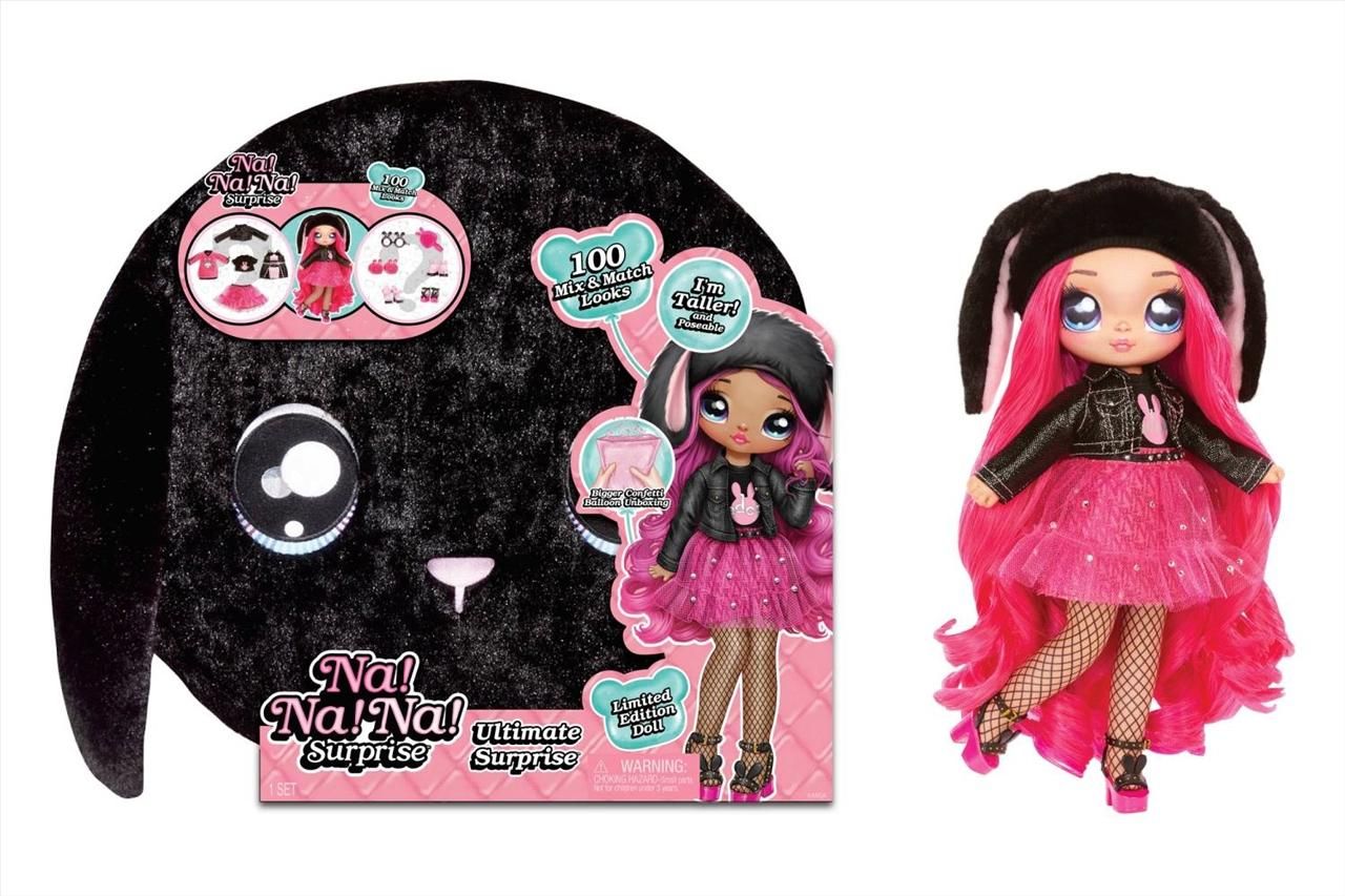 L.O.L Surprise: Na! Na! Na! Suprise baba fekete nyuszi táskában kiegészítőkkel