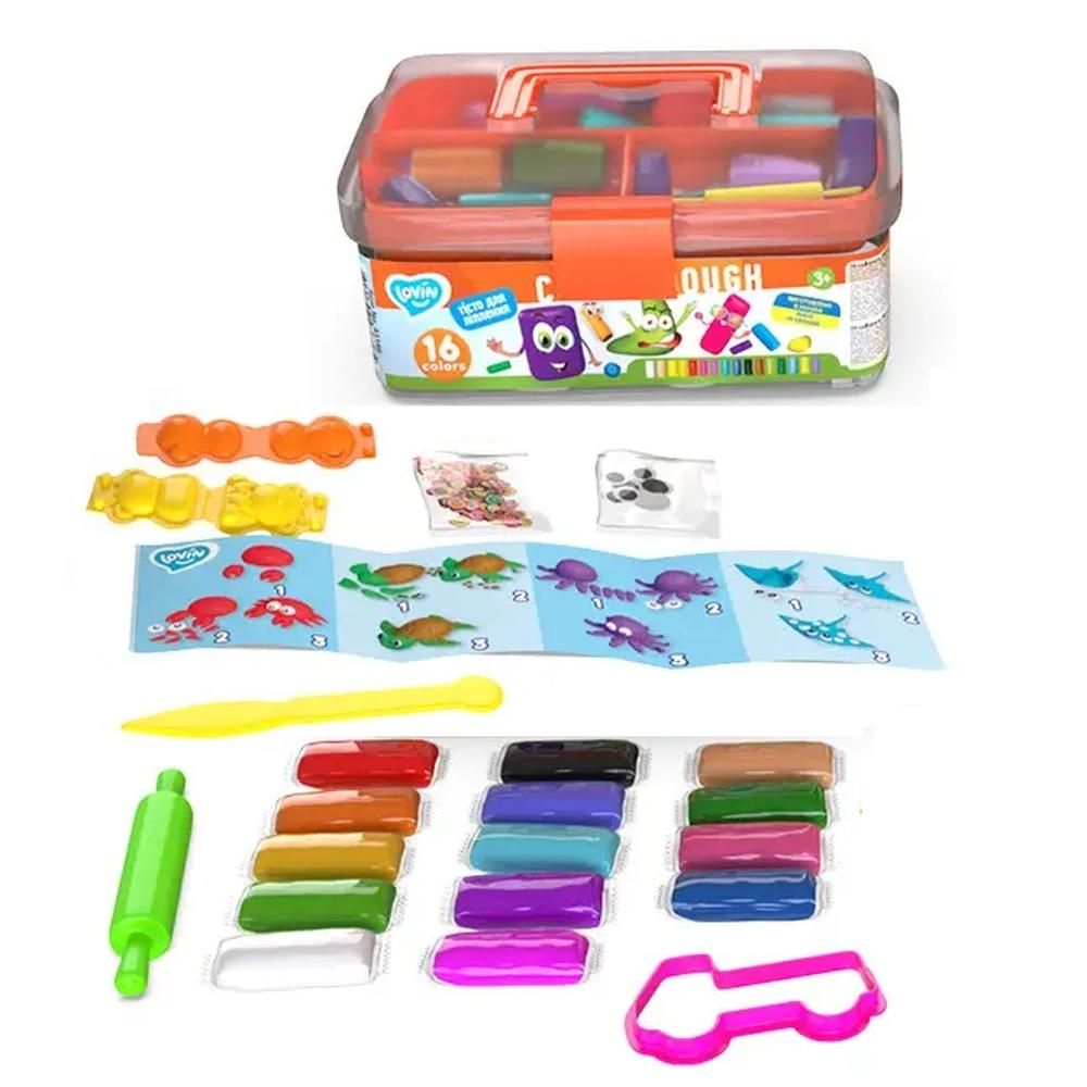 Lovin gyurma szett formázókkal zöld ládikában