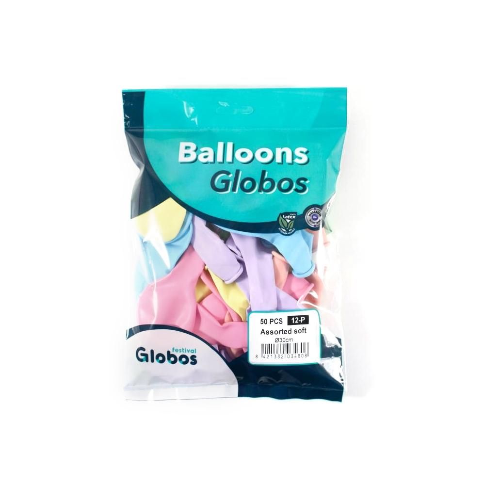 Lufi csomag, 50 db-os, pasztell színek