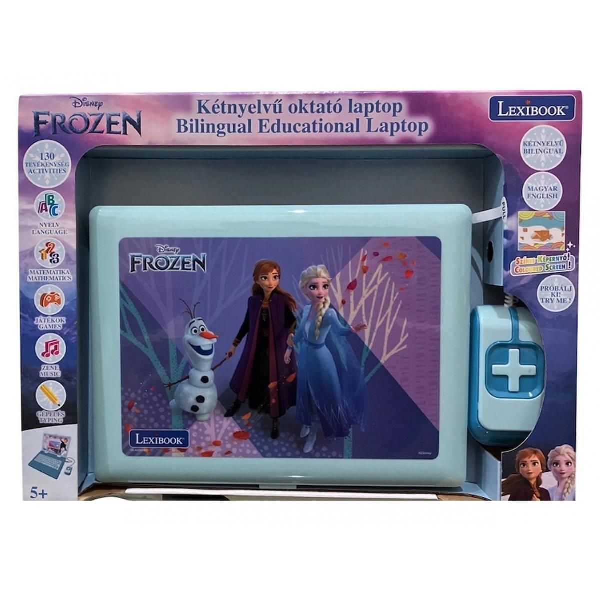 Magyar-Angol nyelvű oktató laptop Jégvarázs - 130 tevékenységgel színes képpel
