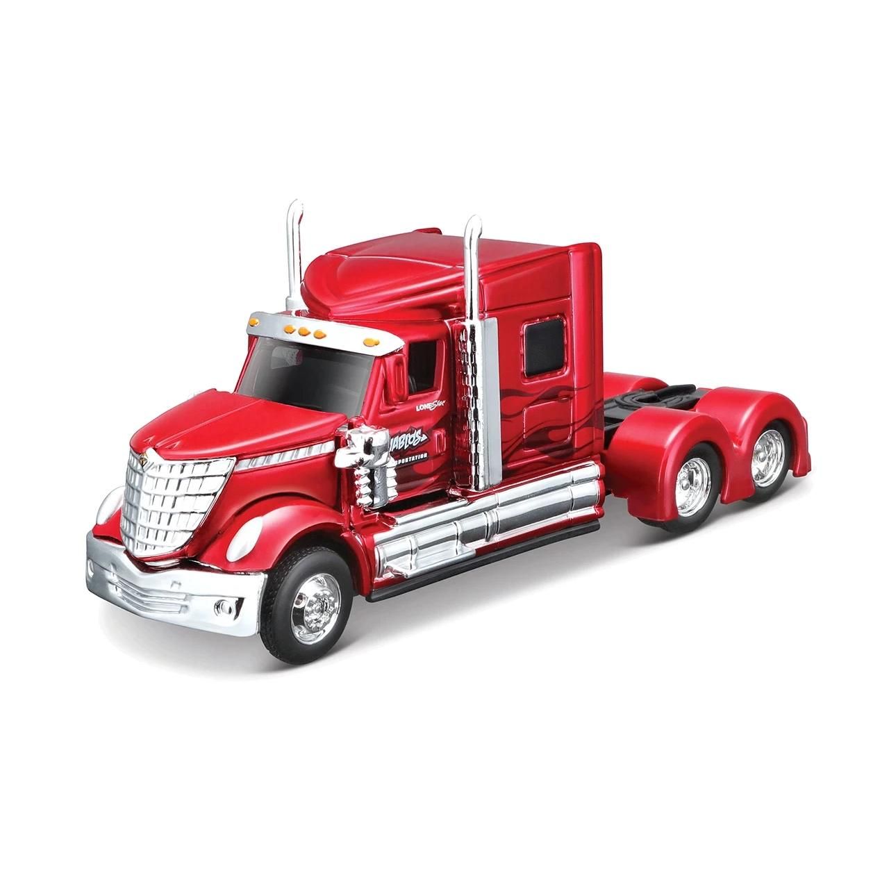 Maisto kamion 1:64 kisautó - International LoneStar, piros