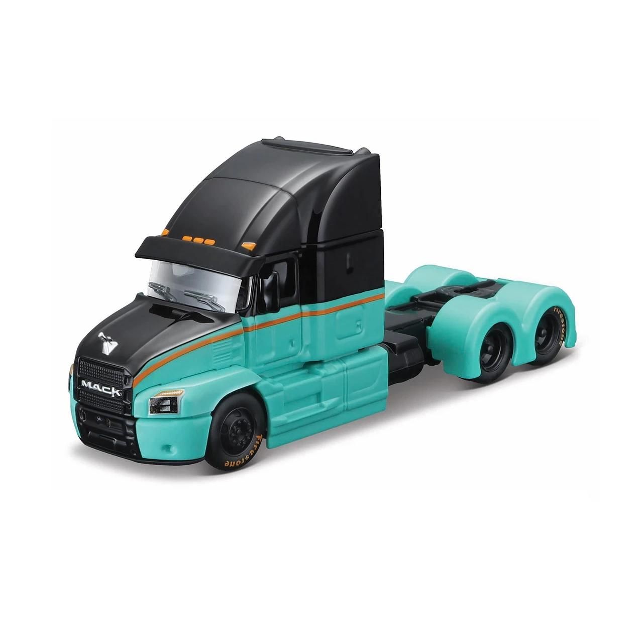 Maisto kamion 1:64 kisautó - Mack Anthem, fekete-menta