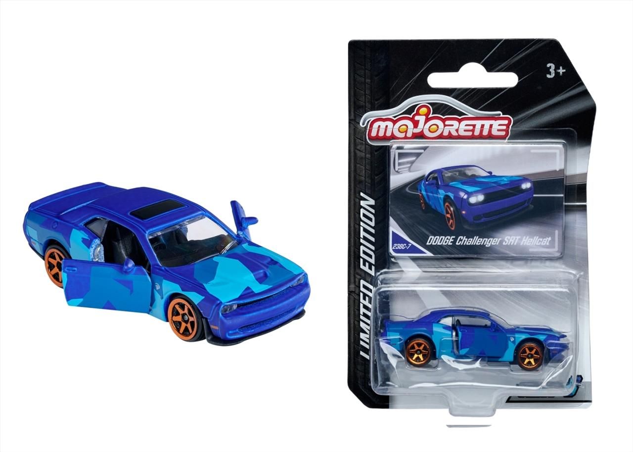 Majorette Limited Edition kisautó, Dodge Challenger SRT Hellcat, kék