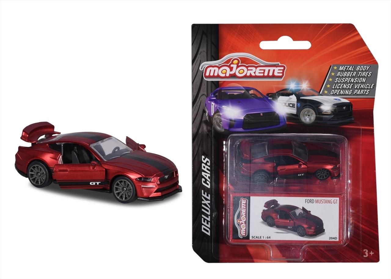 Majorette Luxus kisautó, Ford Mustang GT, matt metálvörös