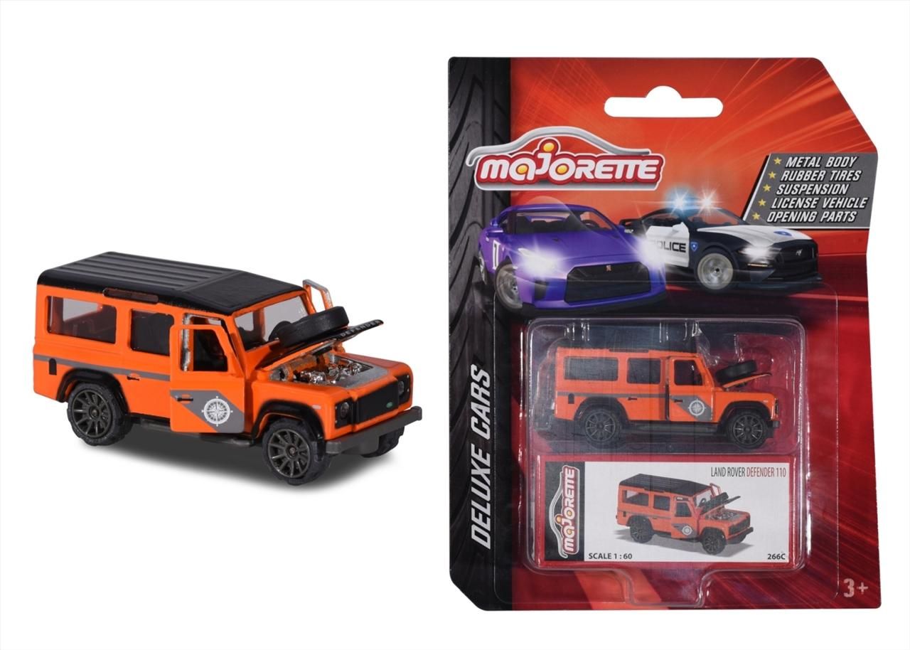 Majorette Luxus kisautó, Land Rover Defender 110, narancs