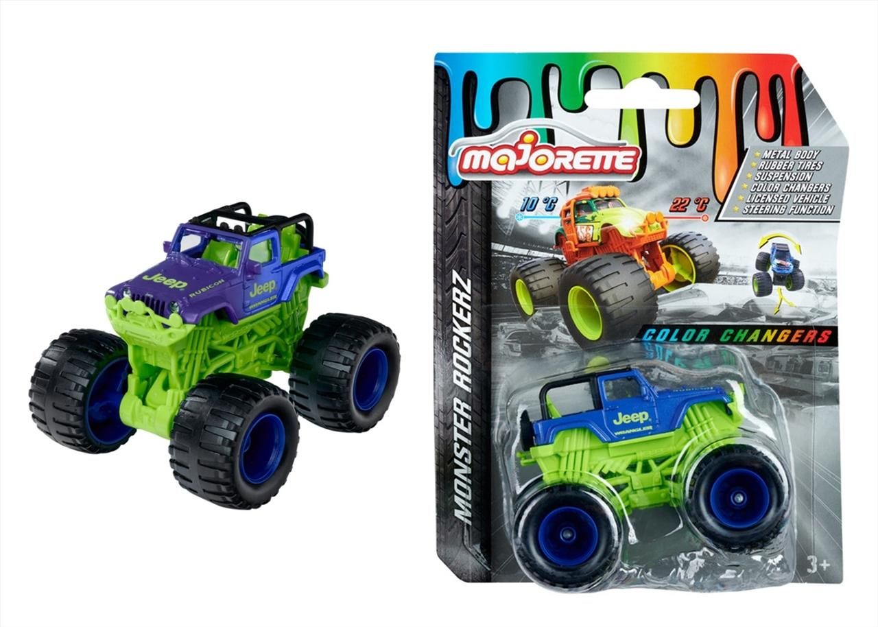 Majorette Monster Rockerz színváltós kisautó - Jeep Wrangler
