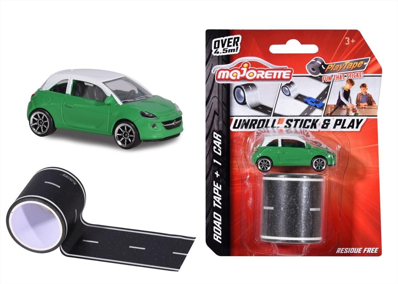Majorette Playtape öntapadós útttest szalag 1 db kisautóval, zöld