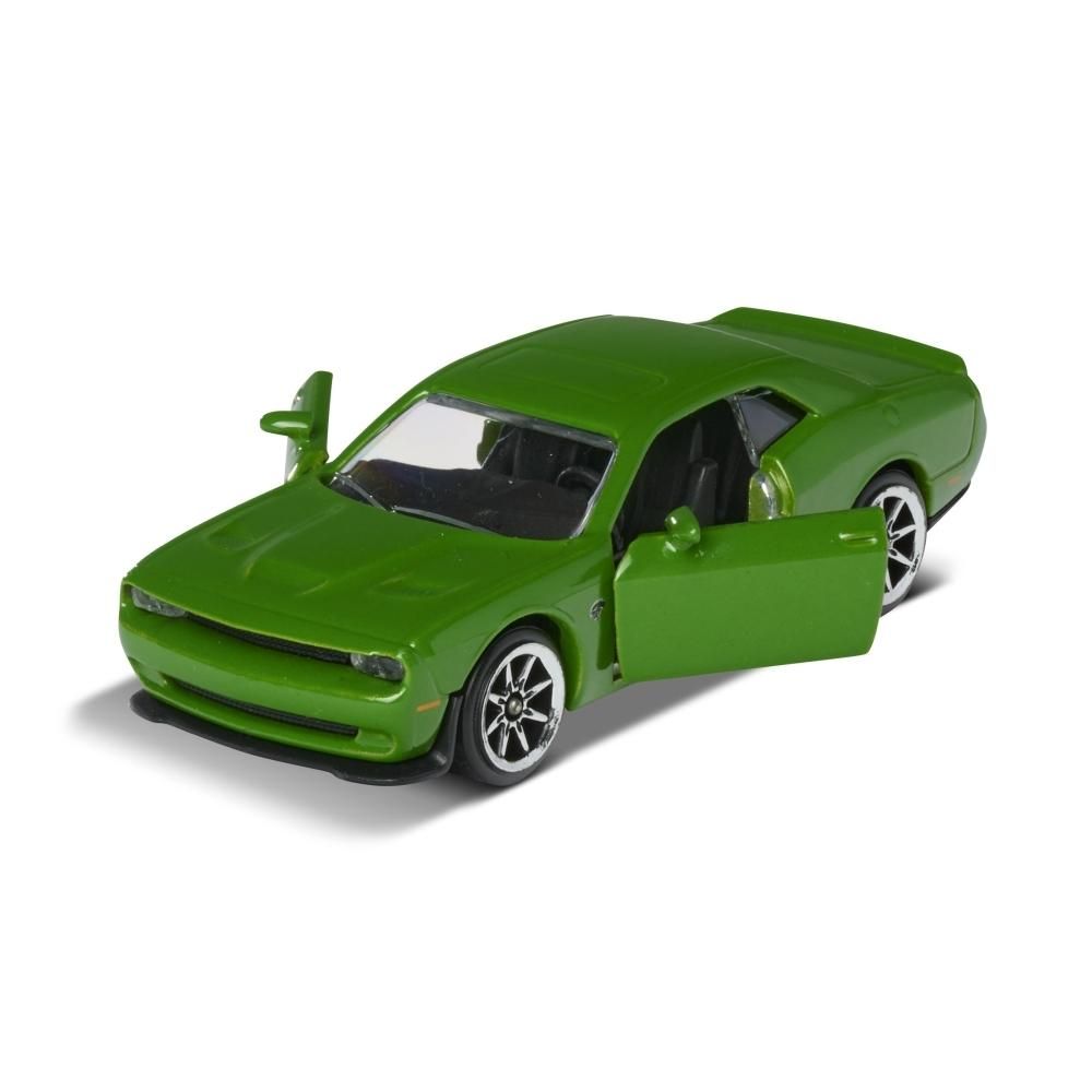 Majorette Premium kisautó, Dodge Challenger SRT Hellcat, zöld