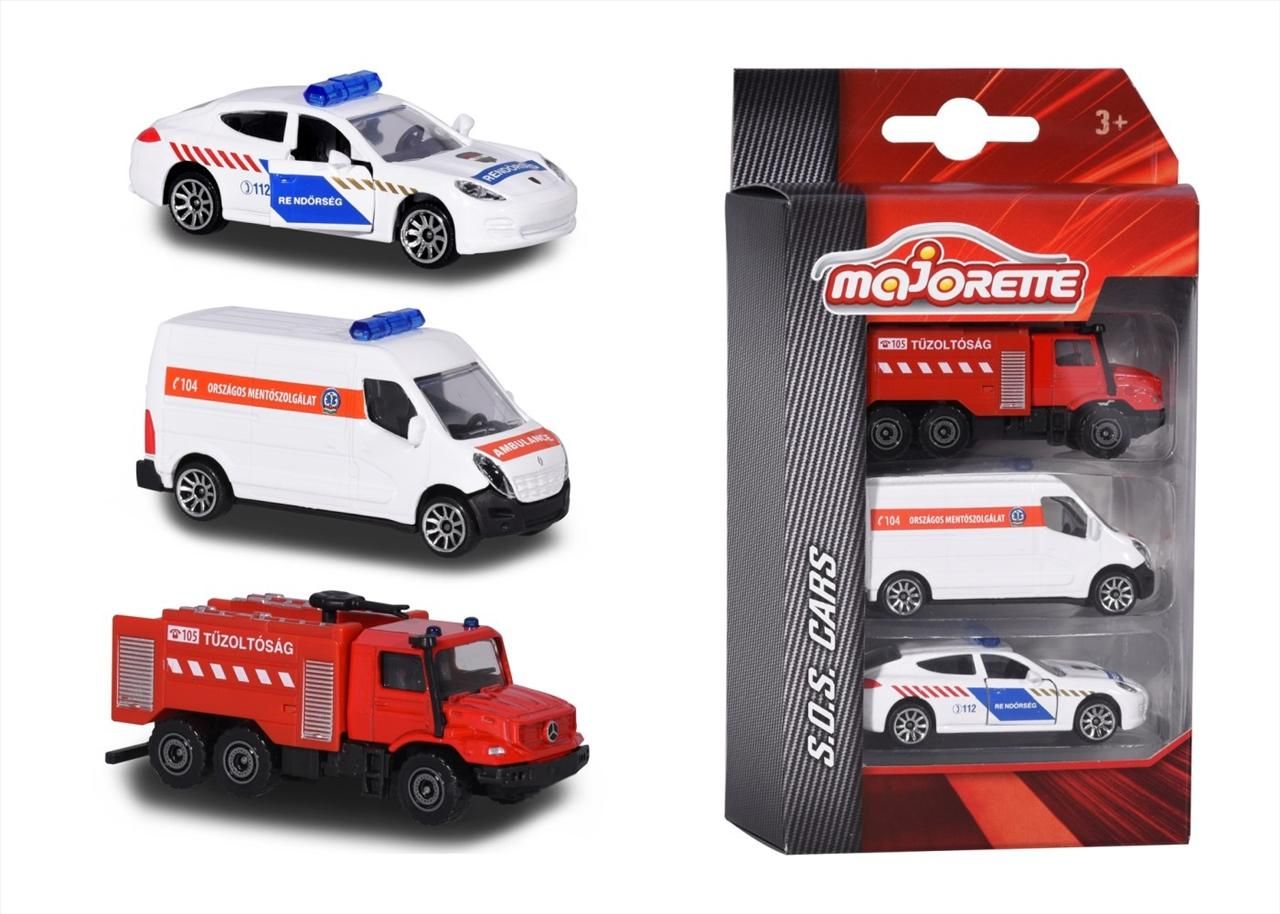 Majorette S.O.S. magyar mentőcsapat 3 db-os szett