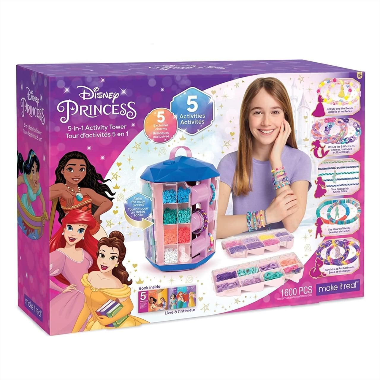 Make It Real Disney hercegnők 5 az 1-ben ékszerkészítő torony