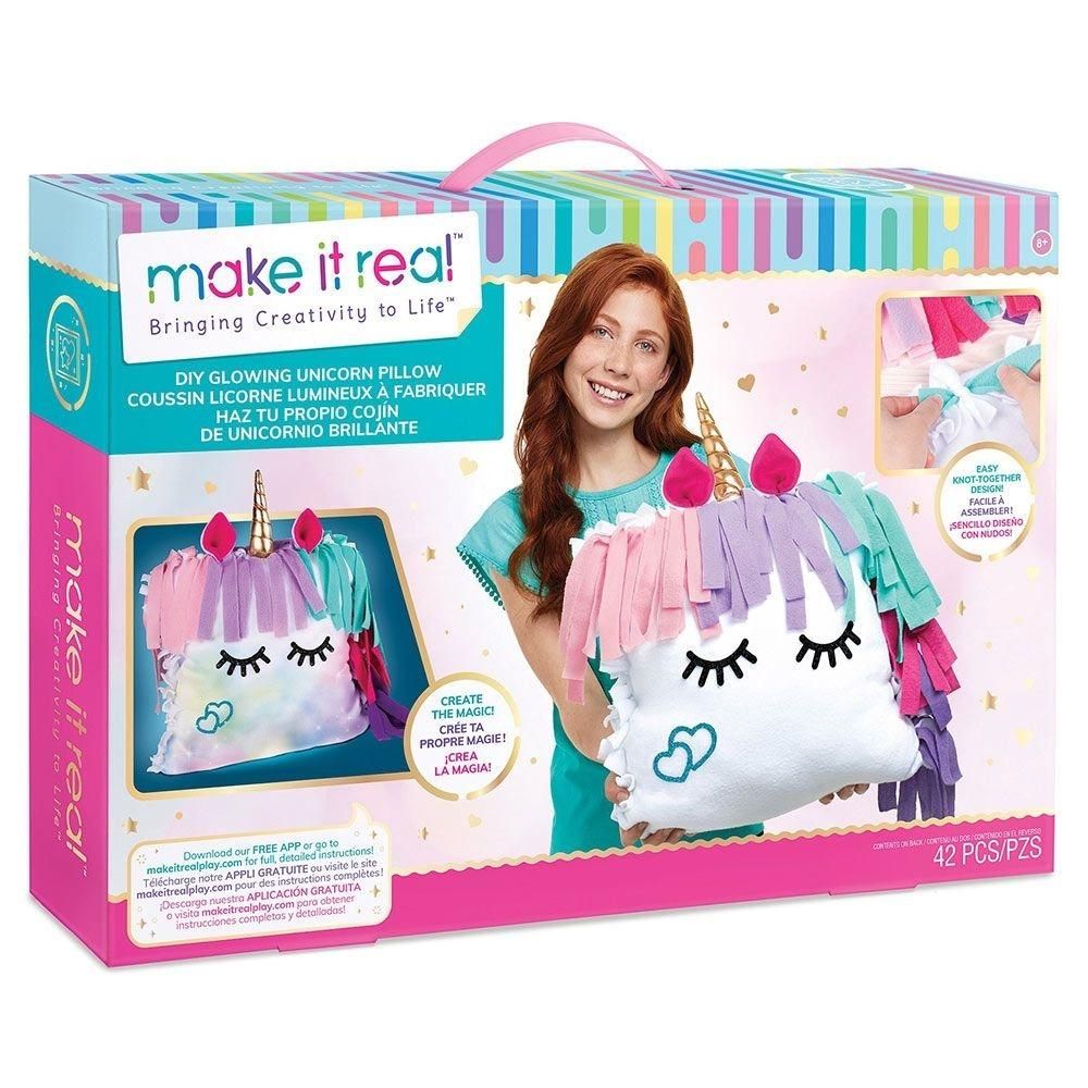 MAKE IT REAL, VILÁGÍTÓ UNIKORNIS PÁRNAKÉSZÍTŐ (csomagolás sérült)